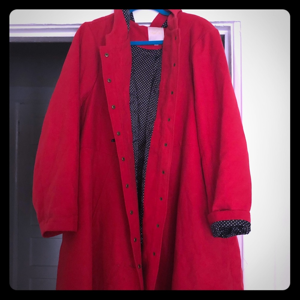 Beautiful a line red coat